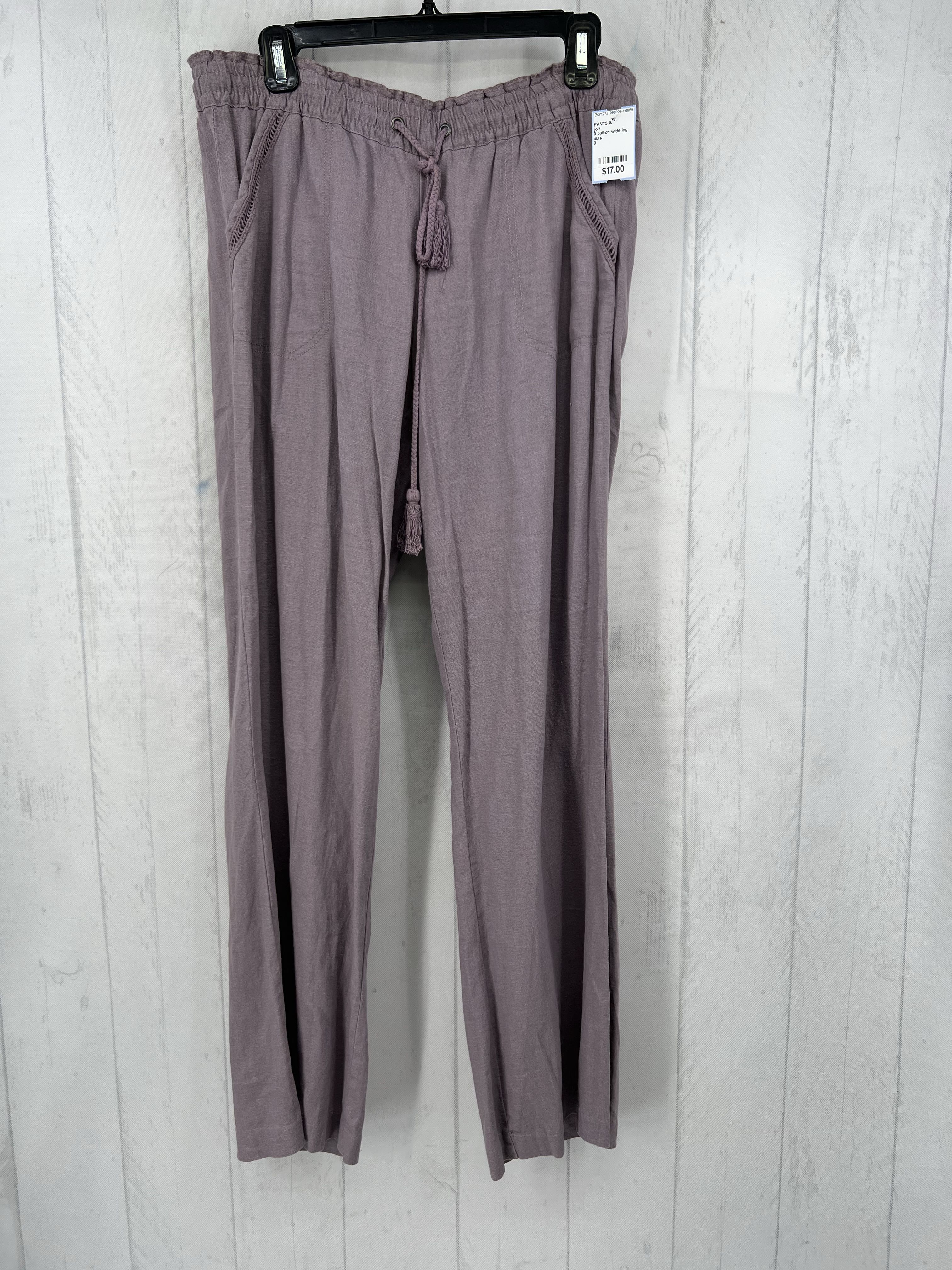 9 pull-on wide leg pant