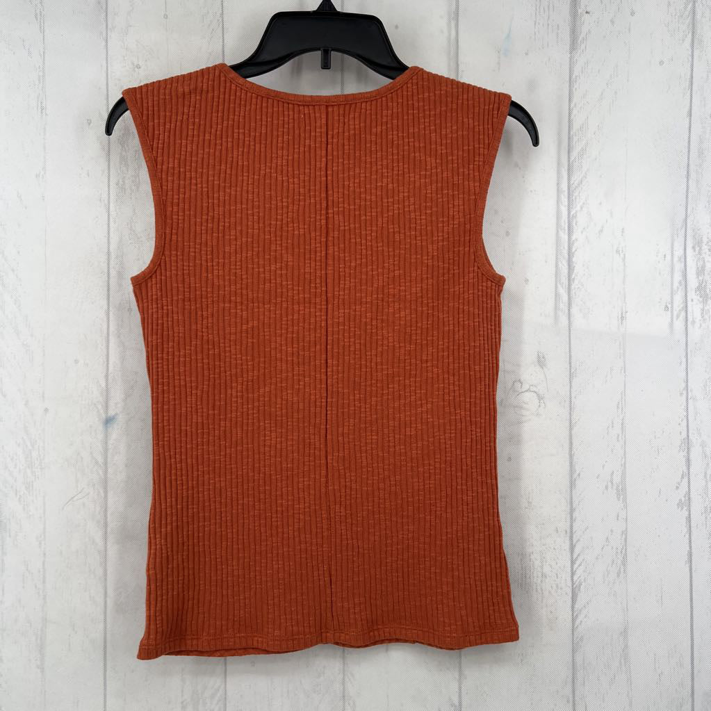 S ribbed v-neck tank