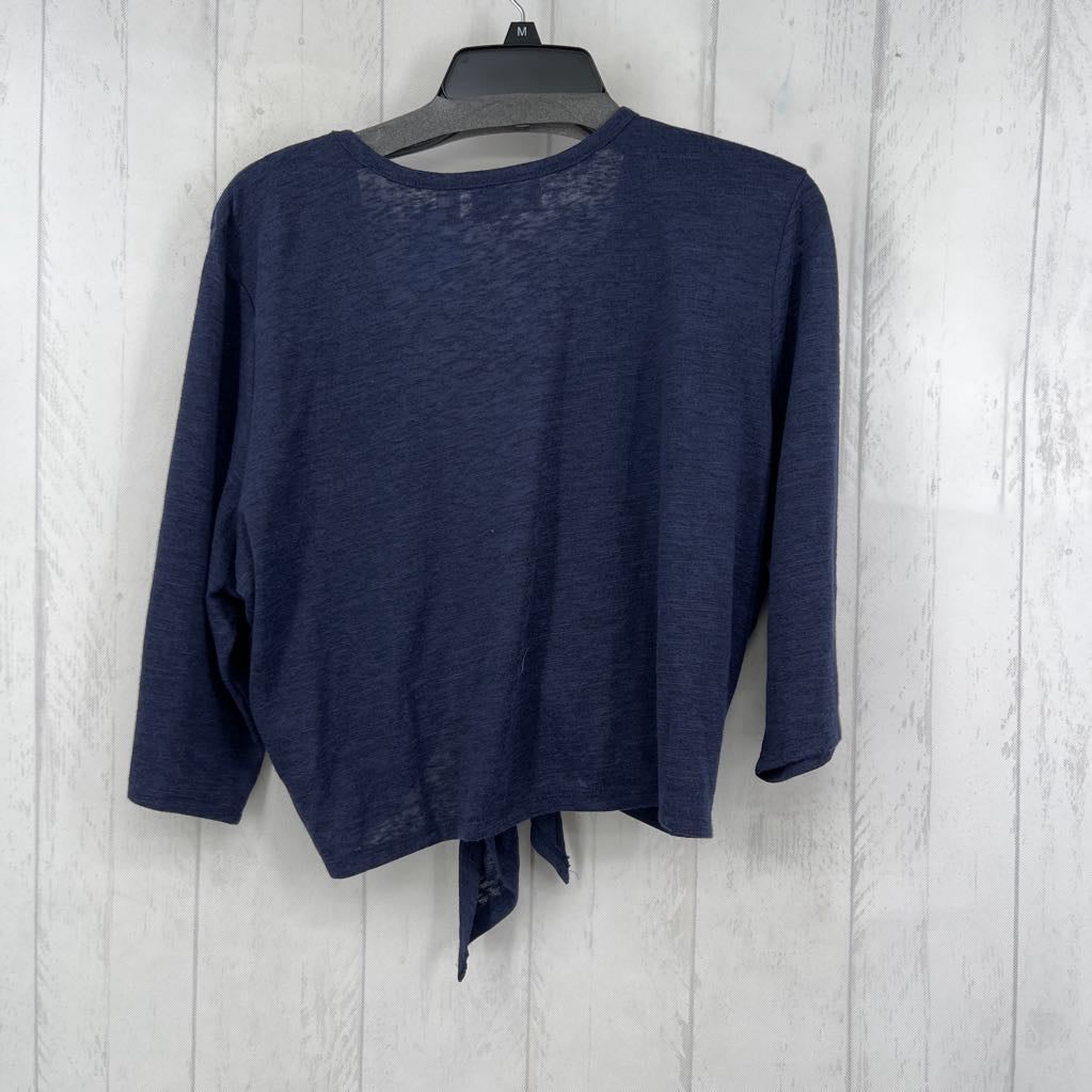 XL tie front 3/4 slv cardi
