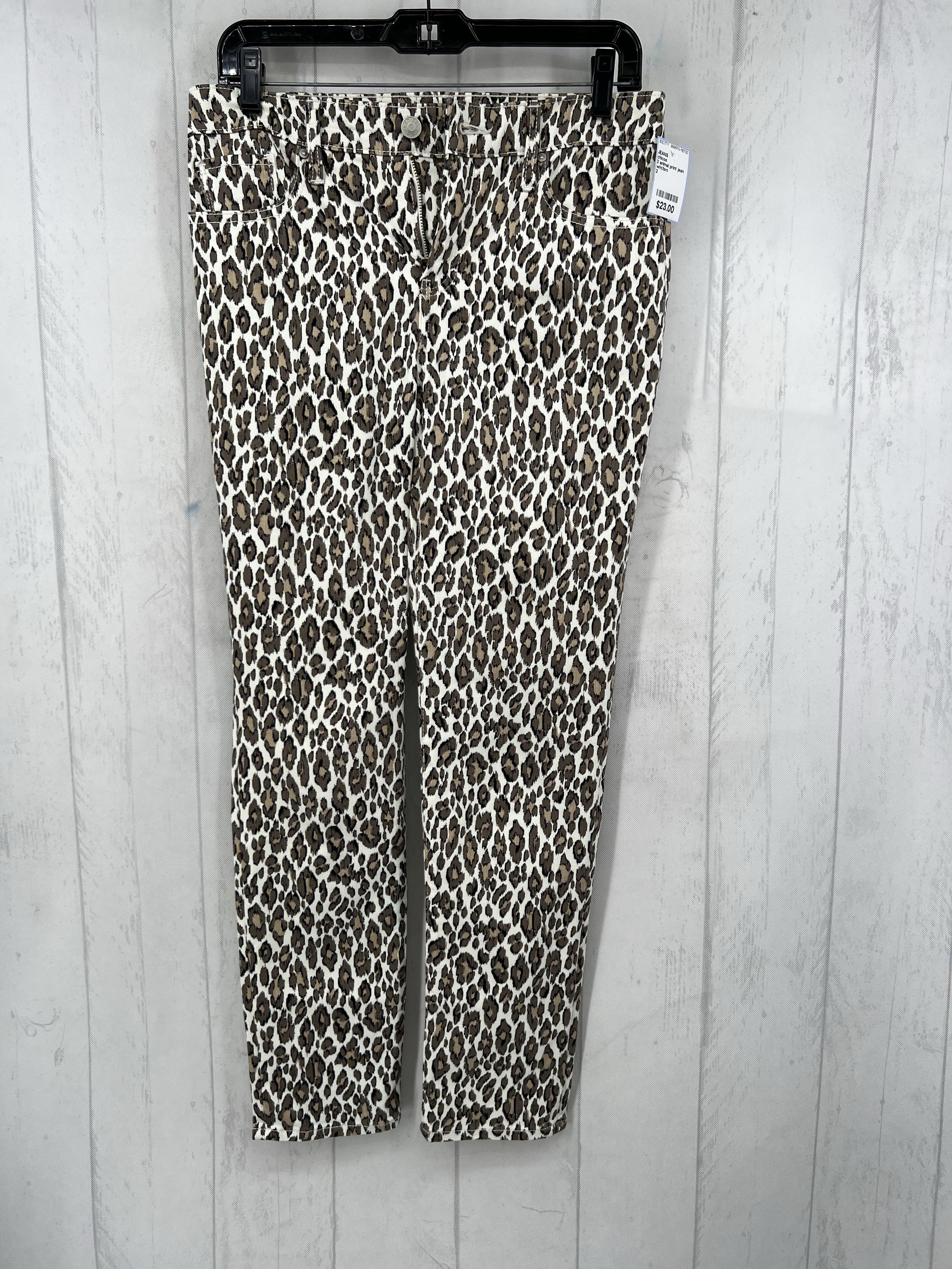 2 animal print jean