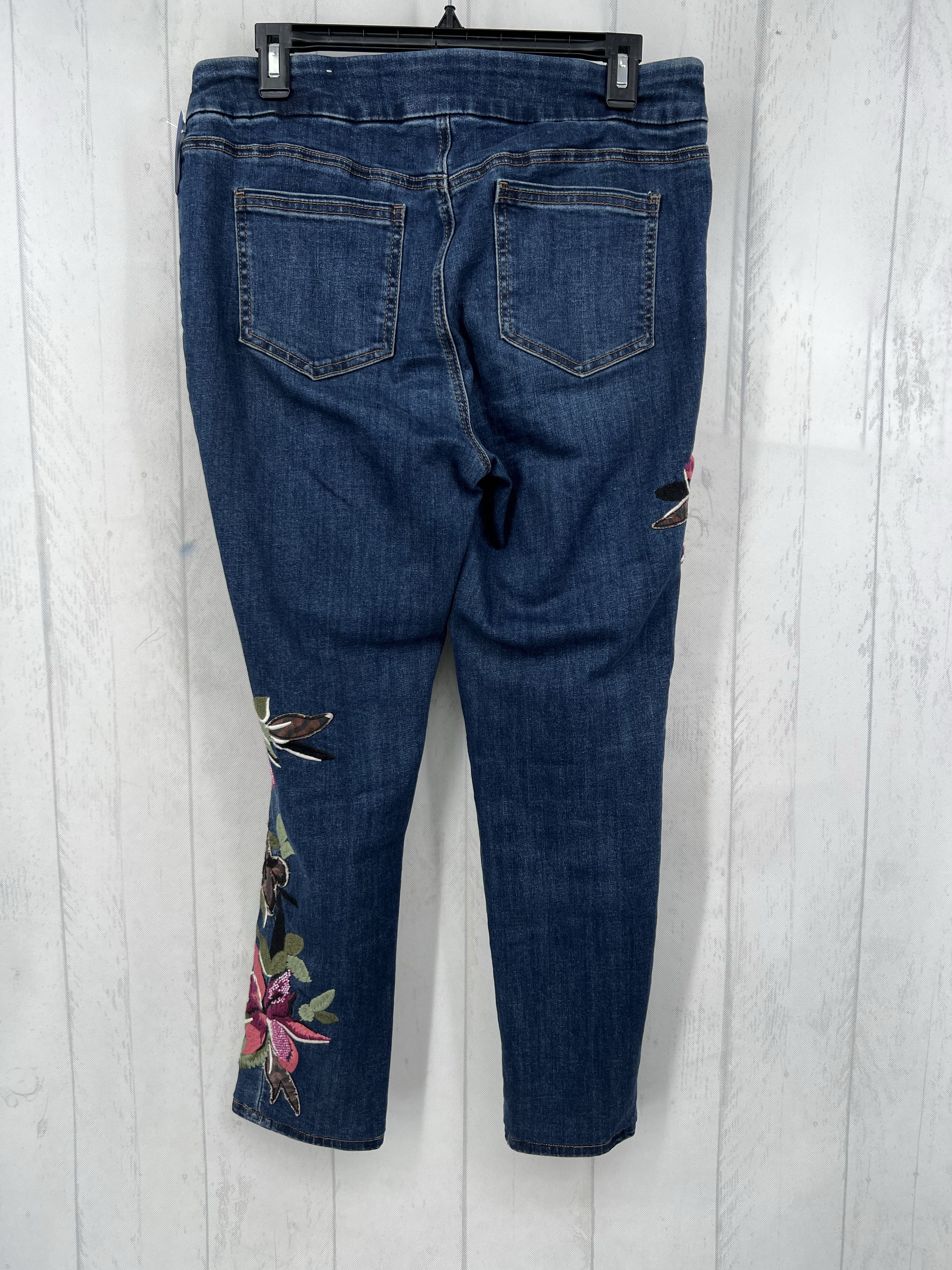 8 flo embroidered jeggings
