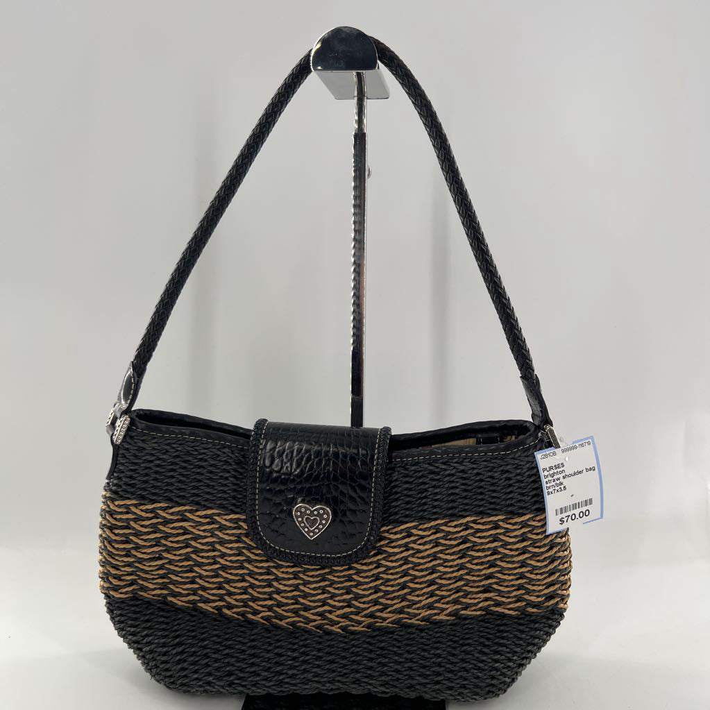 straw shoulder bag w/ rope details
