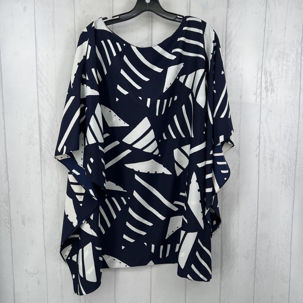 1X printed lightweight poncho