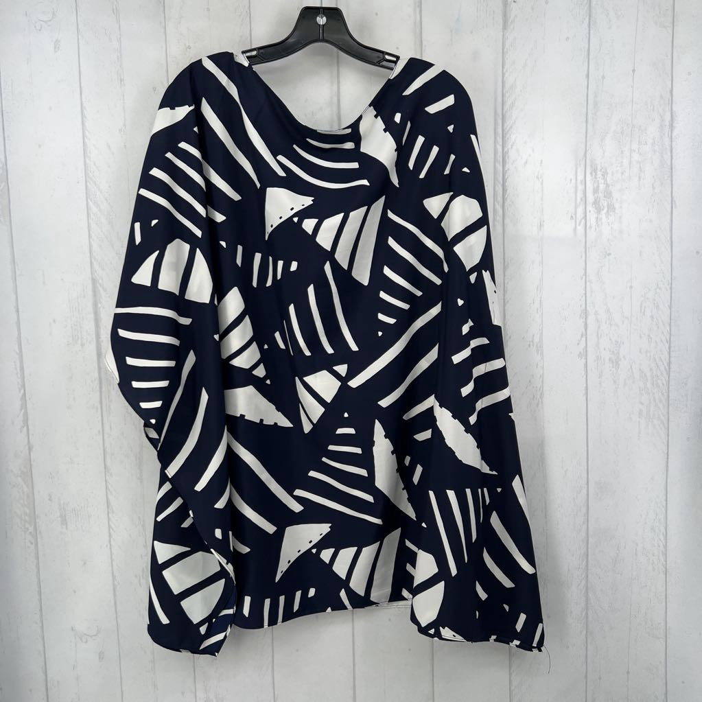 1X printed lightweight poncho
