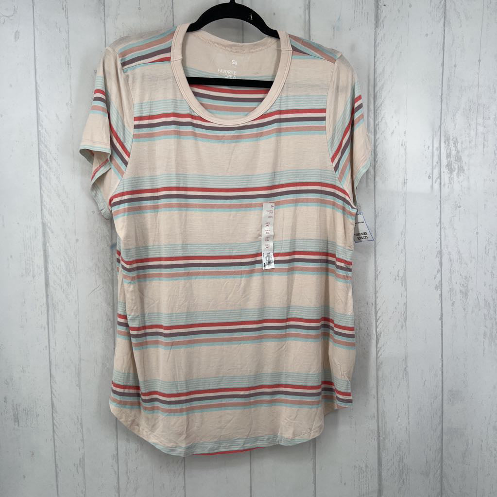 XXL striped s/s tee
