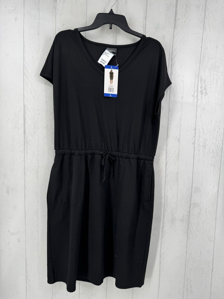 L darawstring waist s/s dress