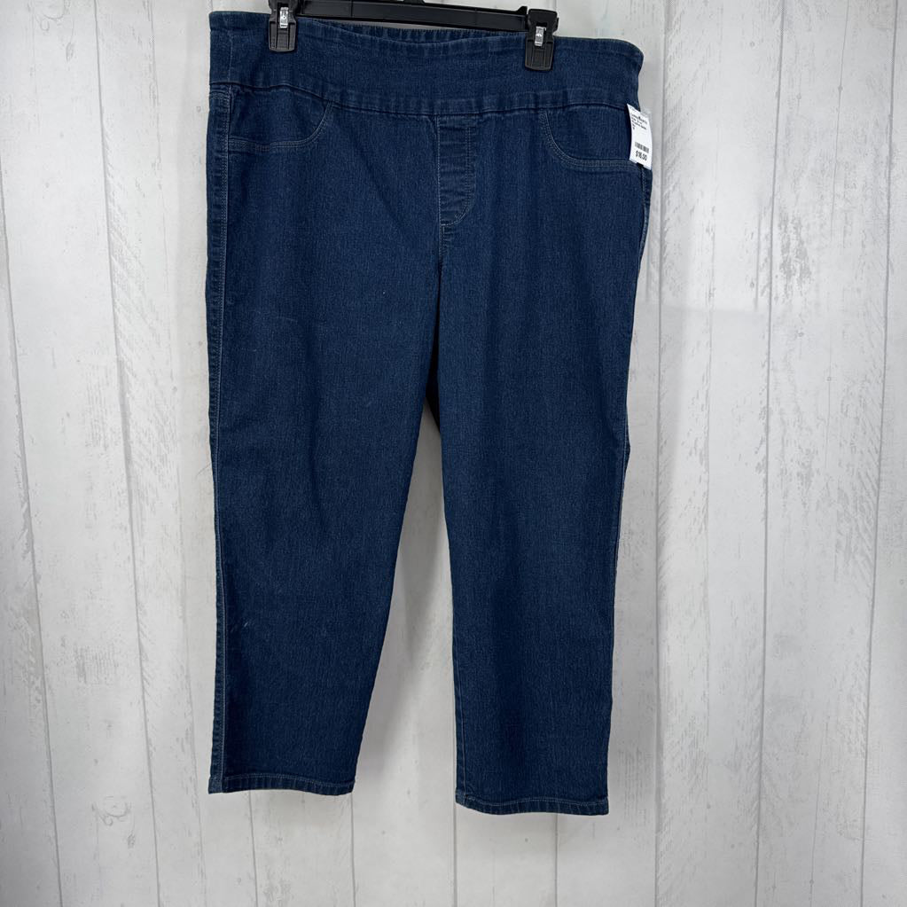 16 pull-on denim capris