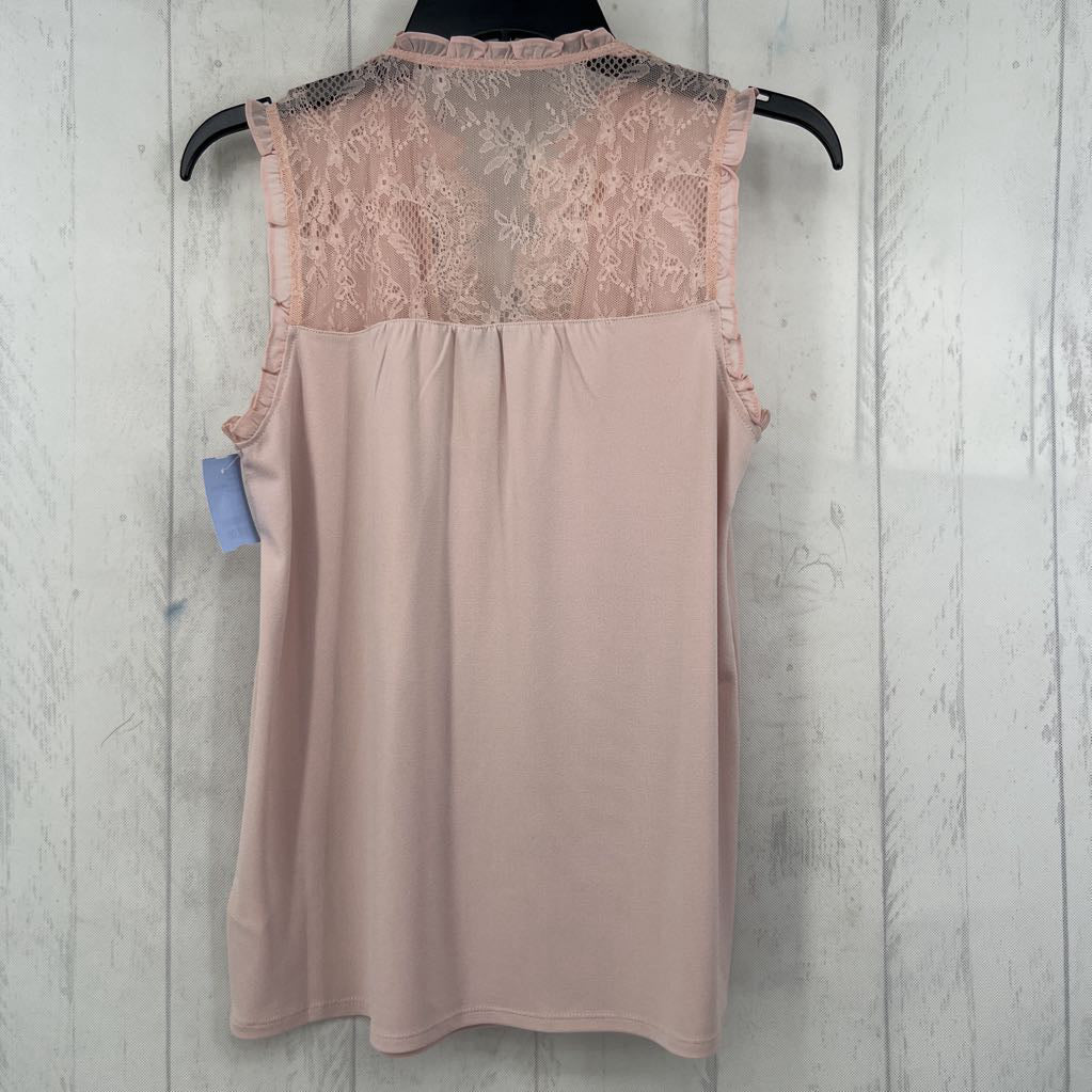 S lace detail flowy tank