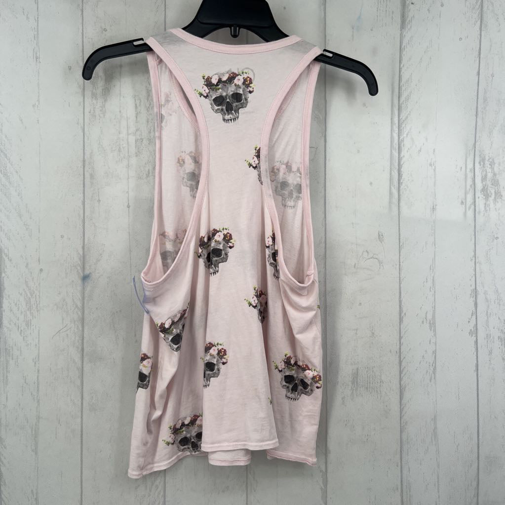 M skull print tank