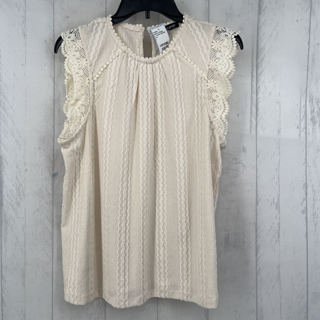L crochet keyhole back tank