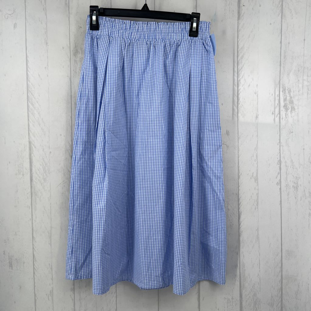 M gingham midi skirt