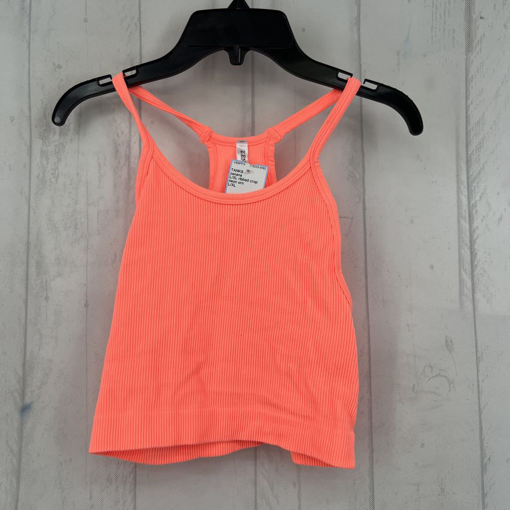 L/XL ribbed crop tank