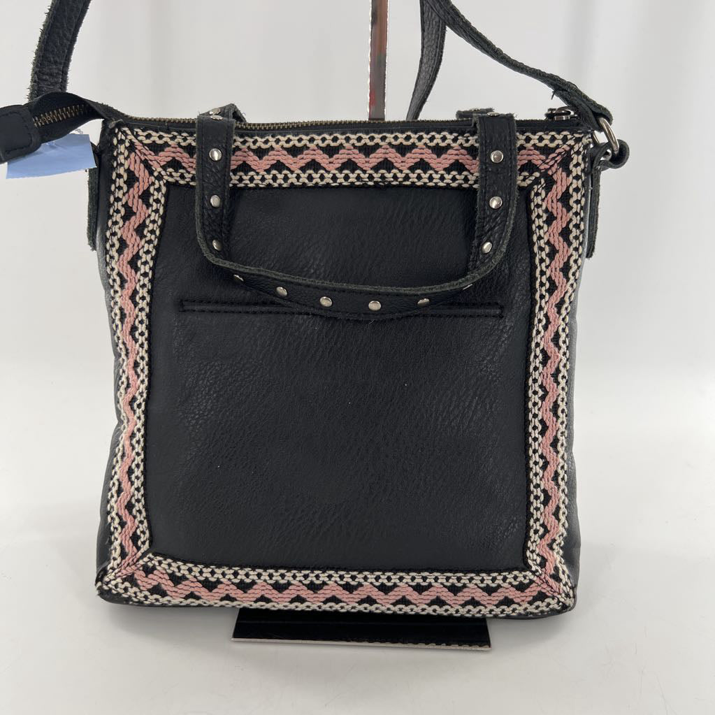 leather woven w/ tassel crossbody