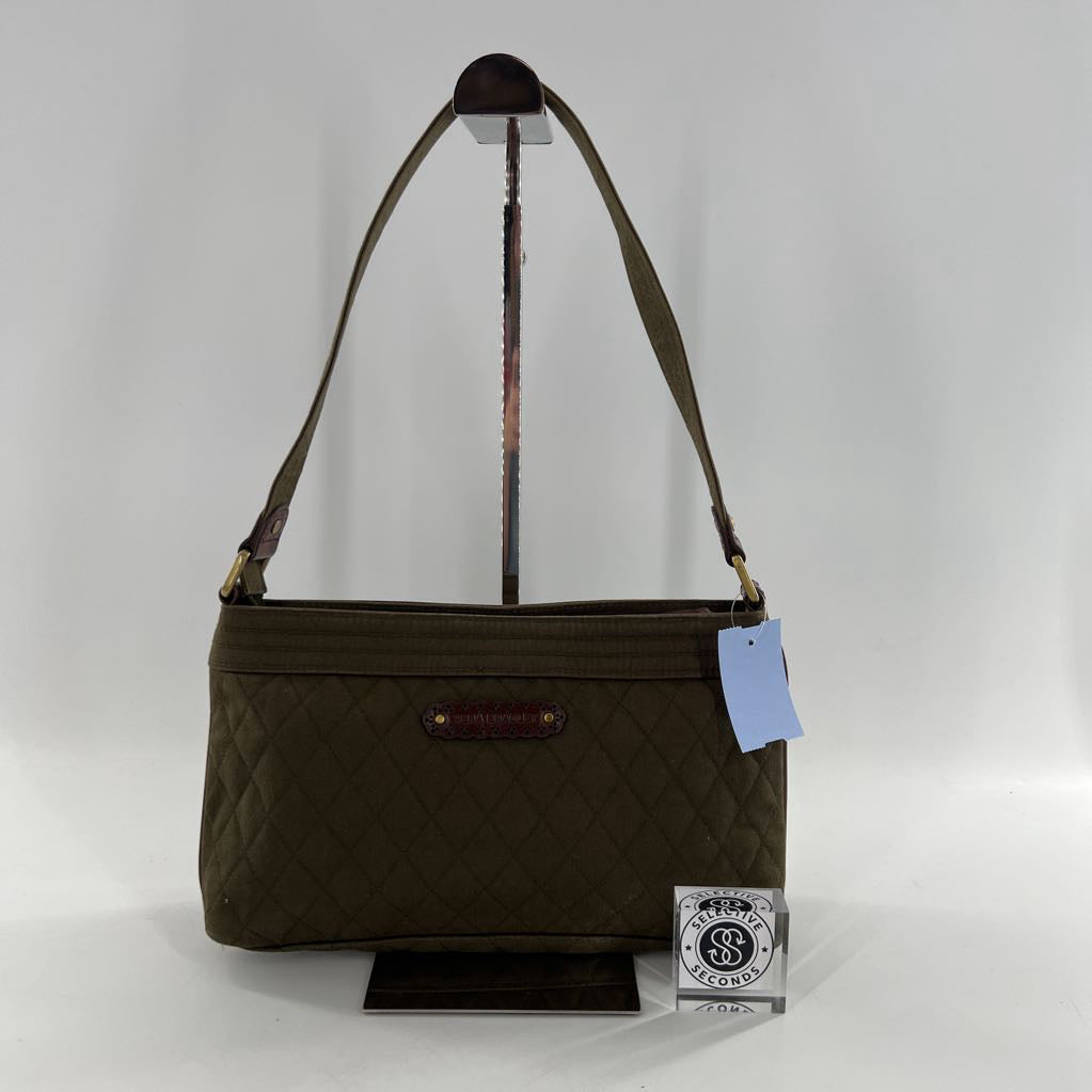 quilted shoulder bag w/ flap pocket