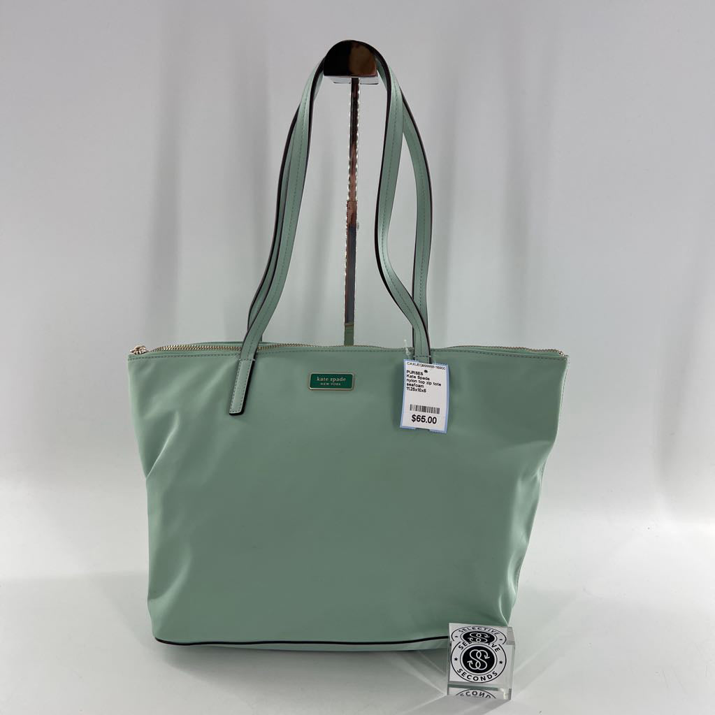 nylon top zip tote