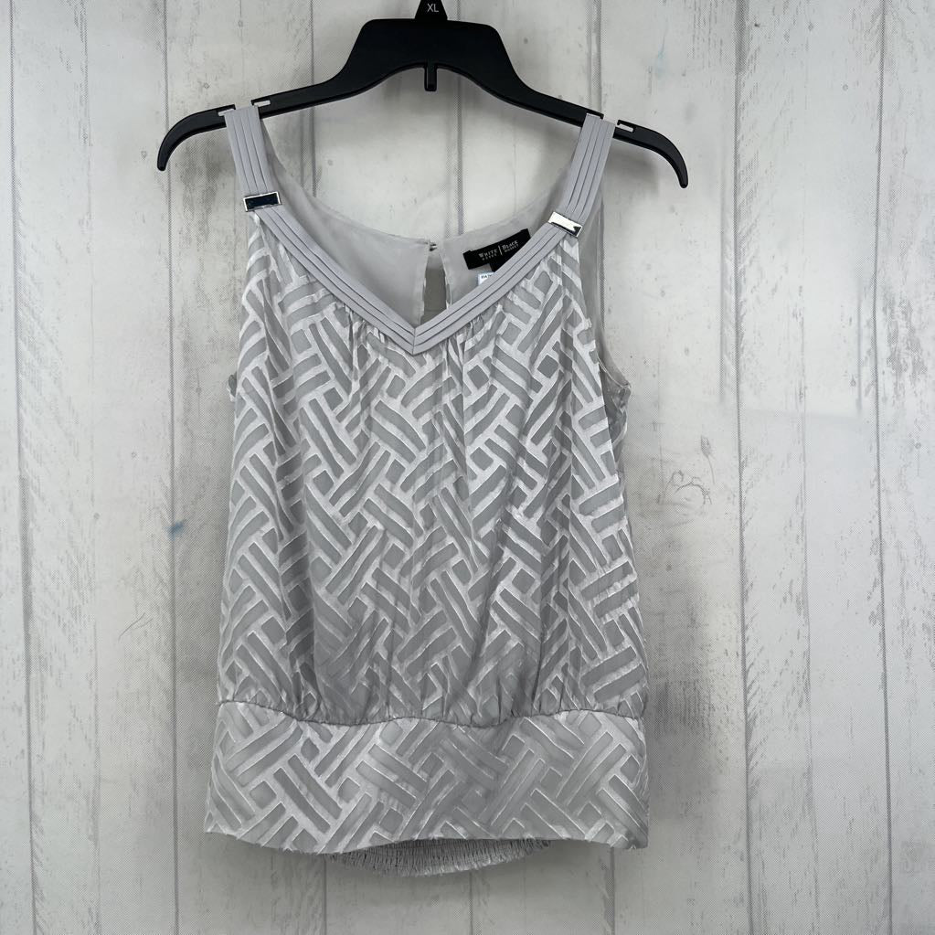 S textured v-neck tank