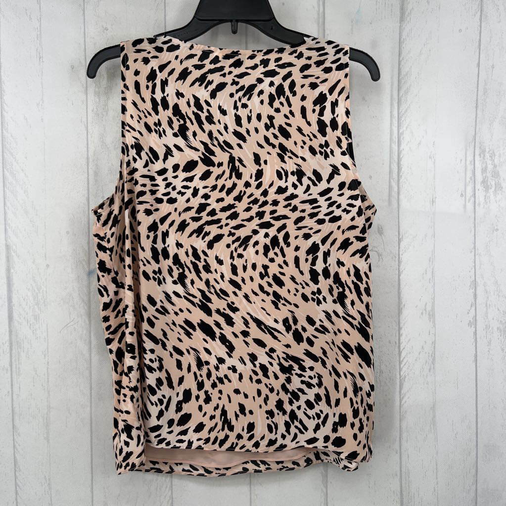 L animal print v-neck tank