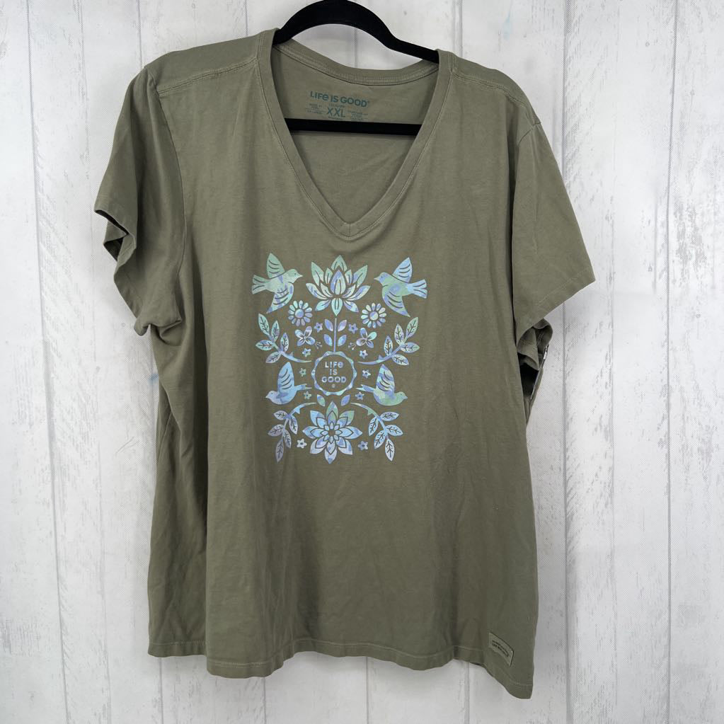 XXL graphic s/s tee-life is good