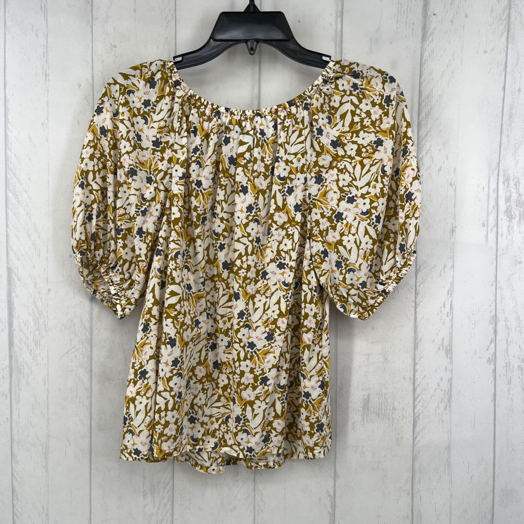 S flo print s/s top