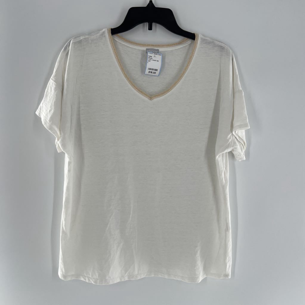 L s/s v-neck top
