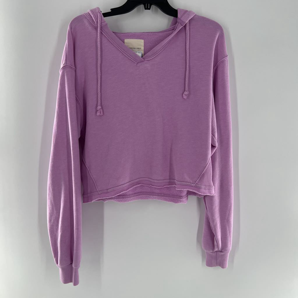 M l/s crop pull over hoodie