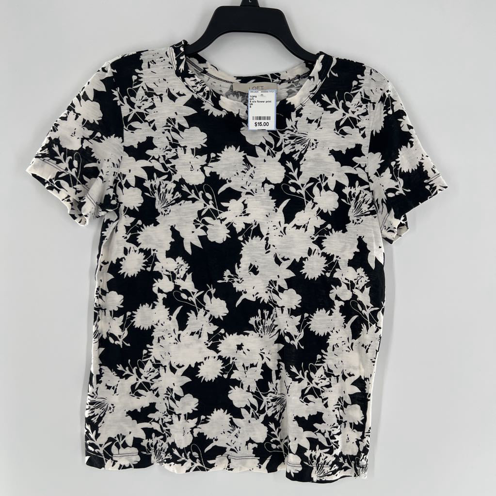 S s/s flower print top