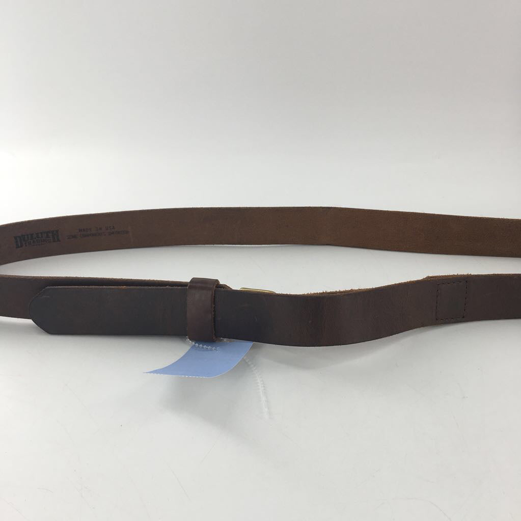leather flat front belt