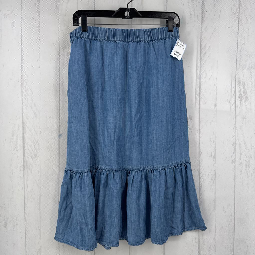 M chambray pull-on skirt