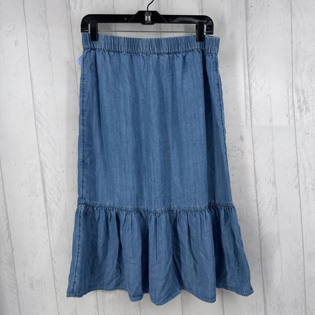 M chambray pull-on skirt