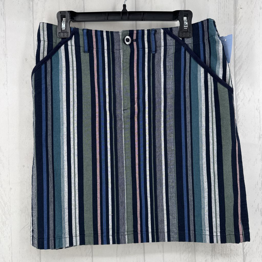 8 striped denim skirt
