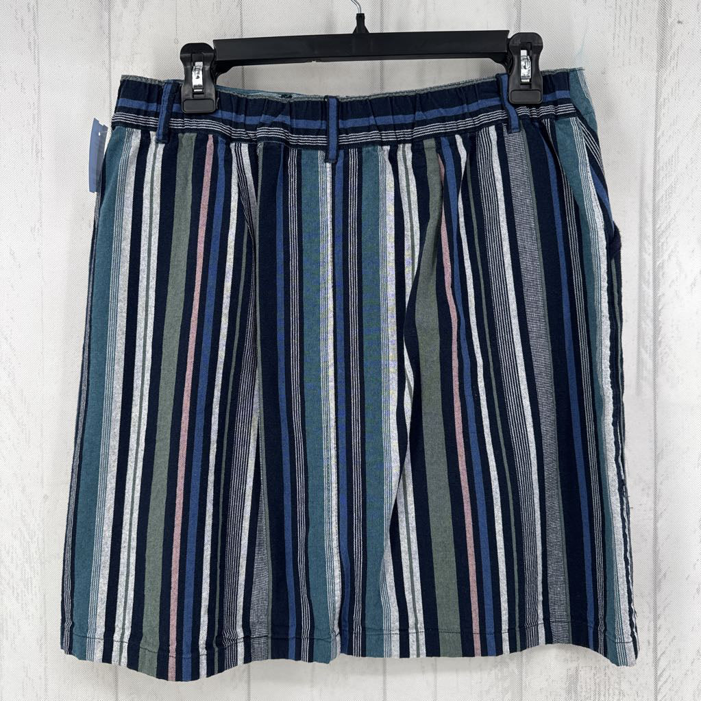 8 striped denim skirt