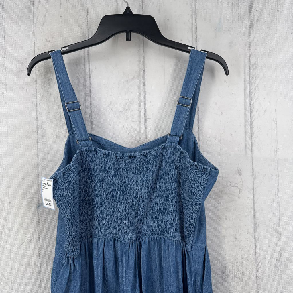 L denim slvls jumpsuit