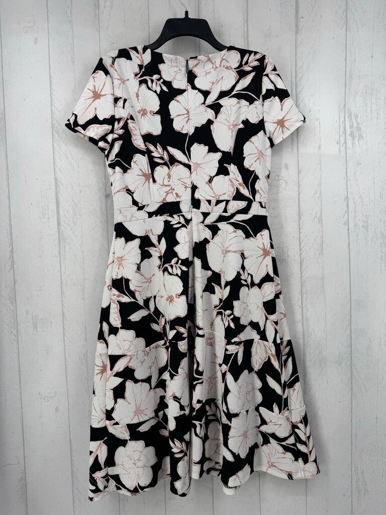 10 flo print v-neck s/s dress