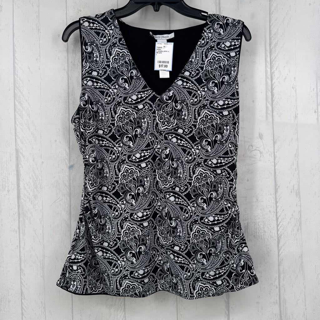 L paisley print v-neck tank
