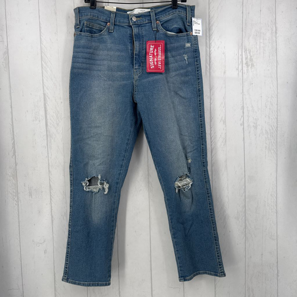 14 hi-rise straight leg jean