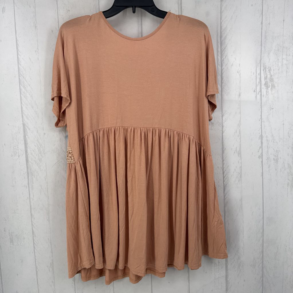 M scoop neck s/s babydoll top
