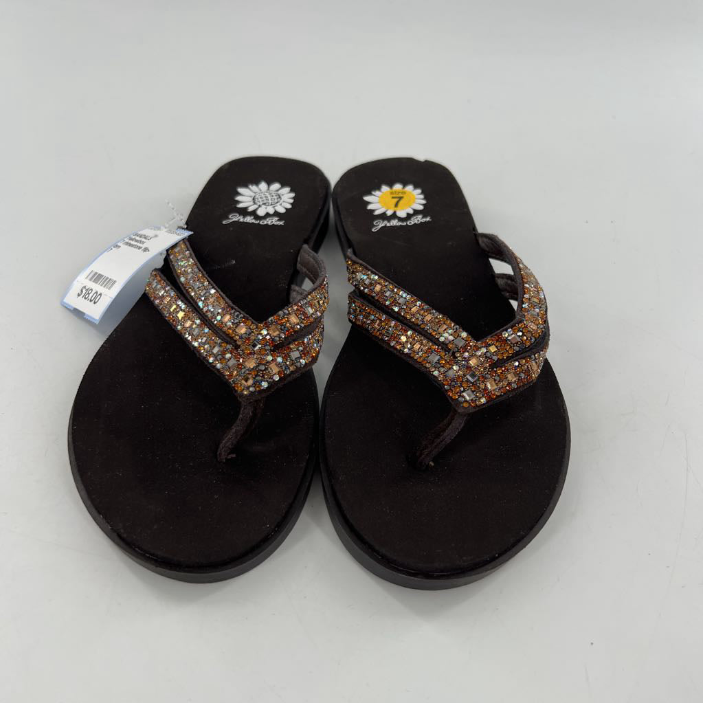 7 rhinestone flip-flops