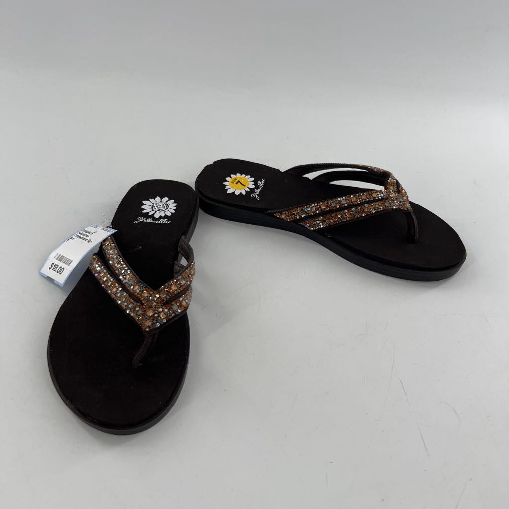 7 rhinestone flip-flops