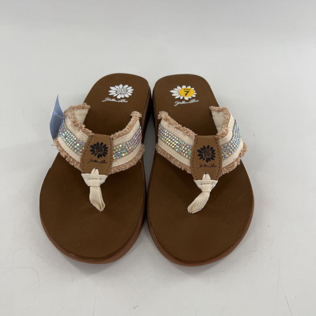 7 rhinestone flip-flops