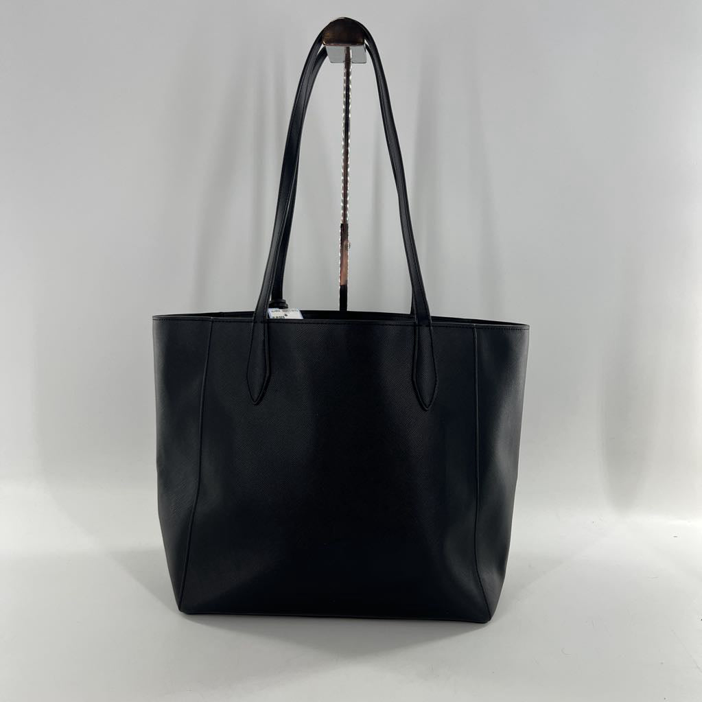 leather tote w/ daisy bag charm