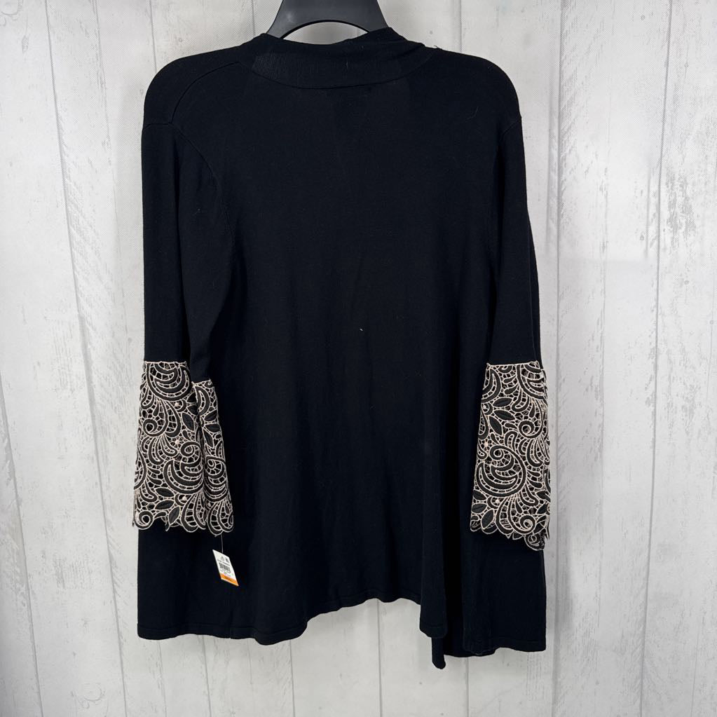 S fancy slv open front cardi