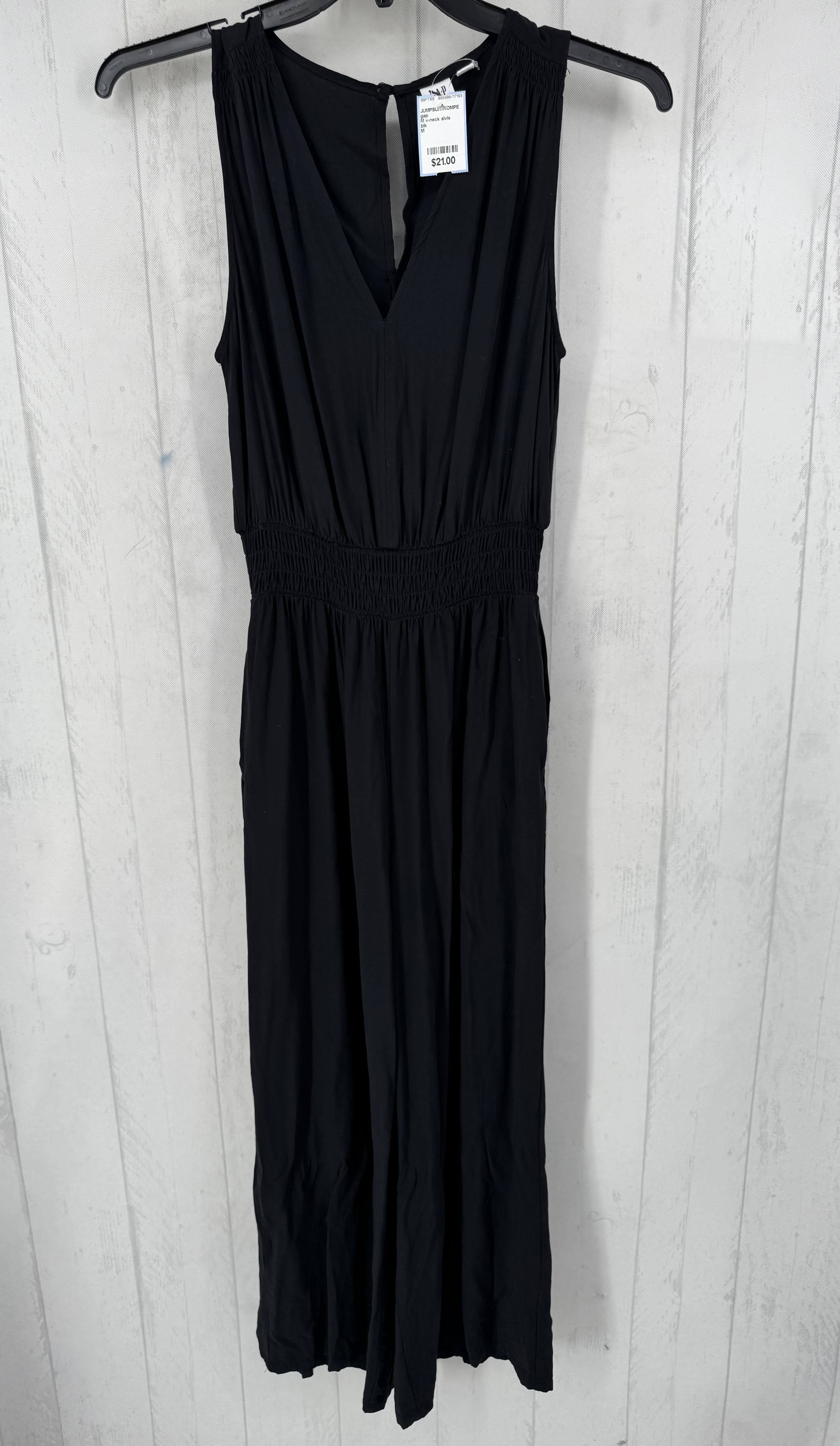 M v-neck slvls jumpsuit