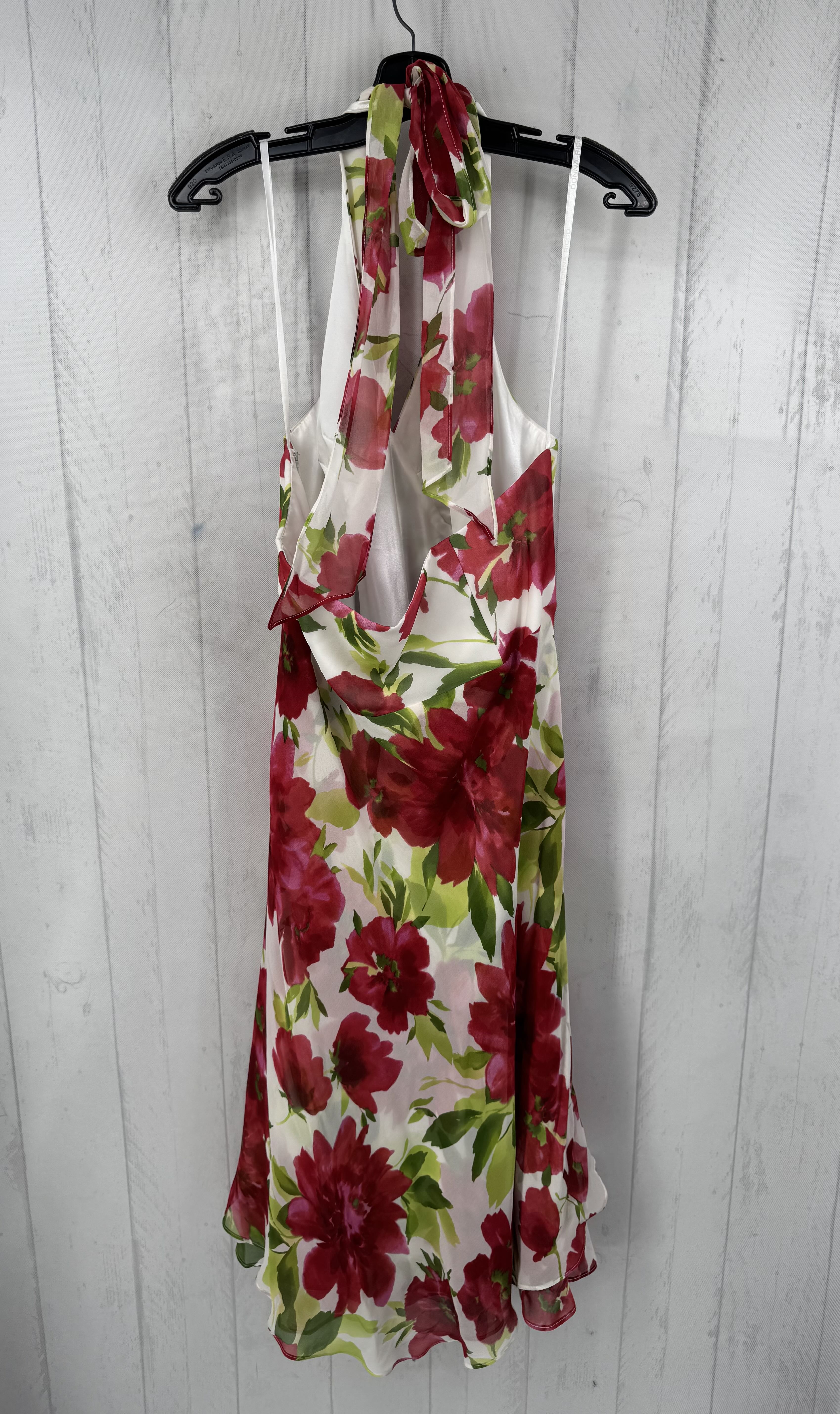 22w flo print halter neck dress