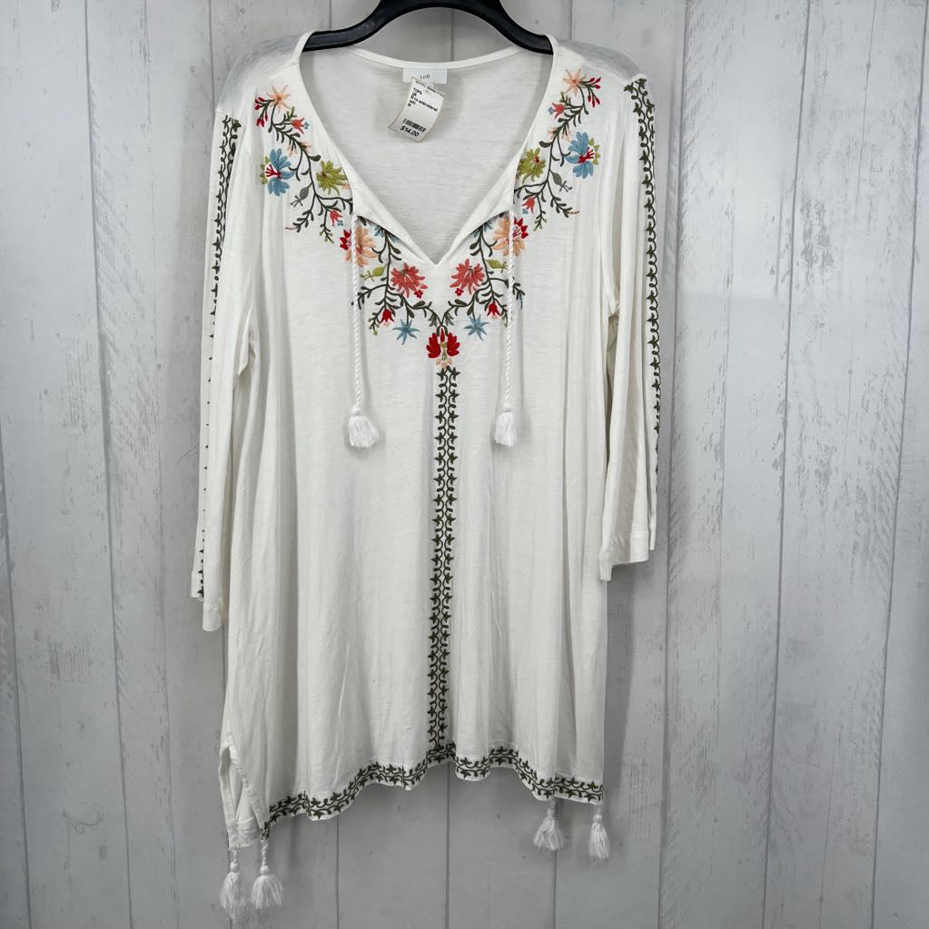 M l/s embroidered tunic