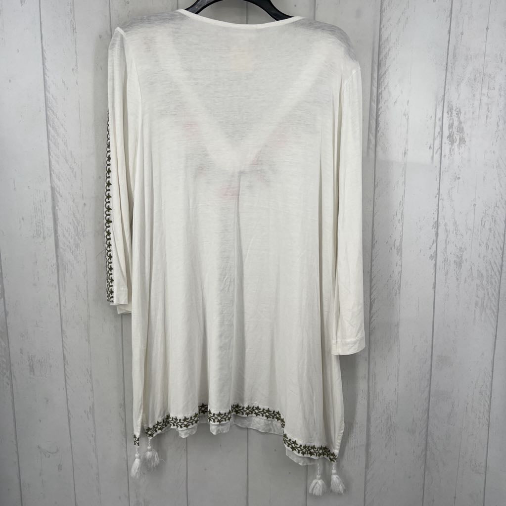 M l/s embroidered tunic