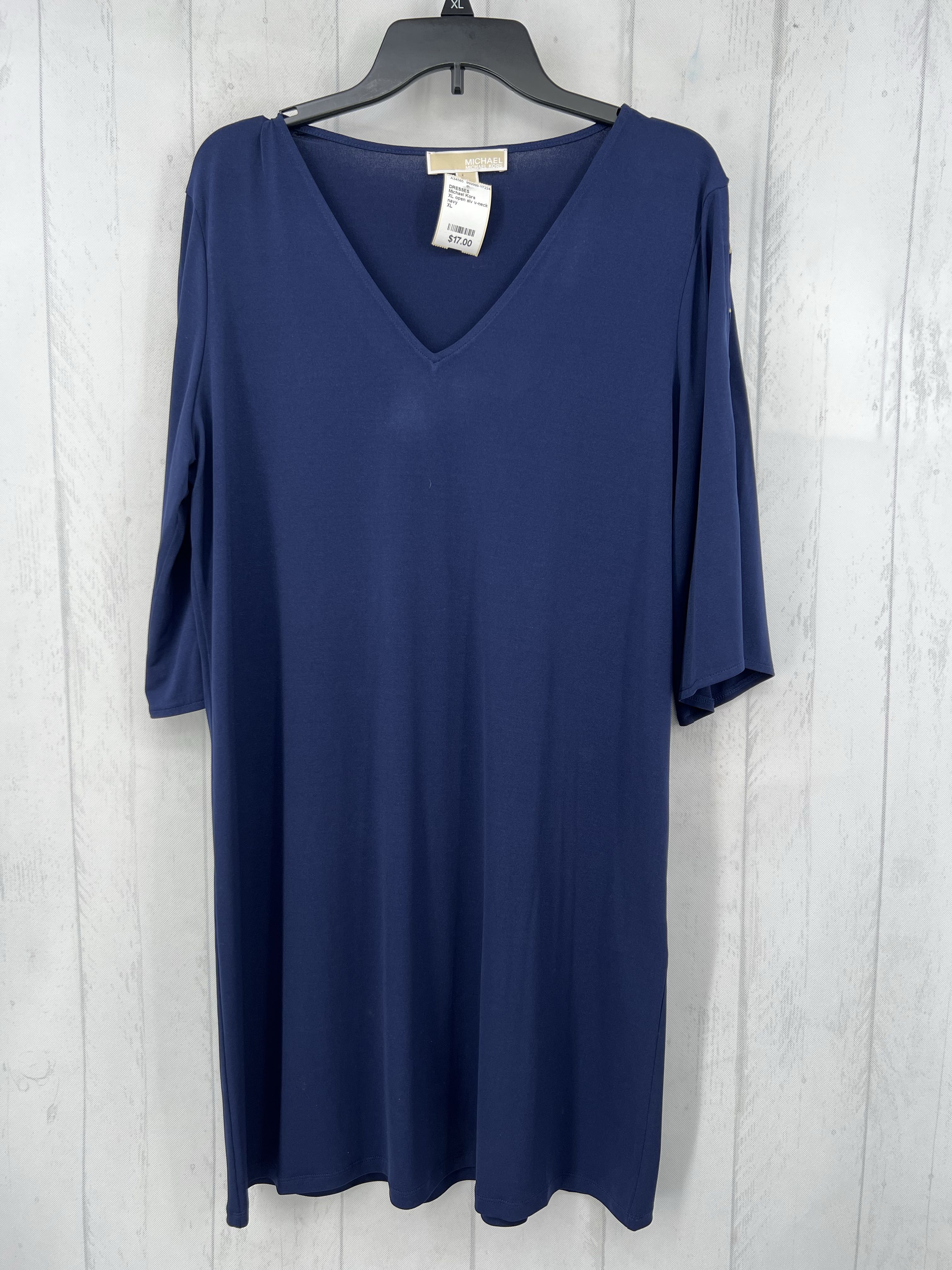 XL open slv v-neck tunic dress