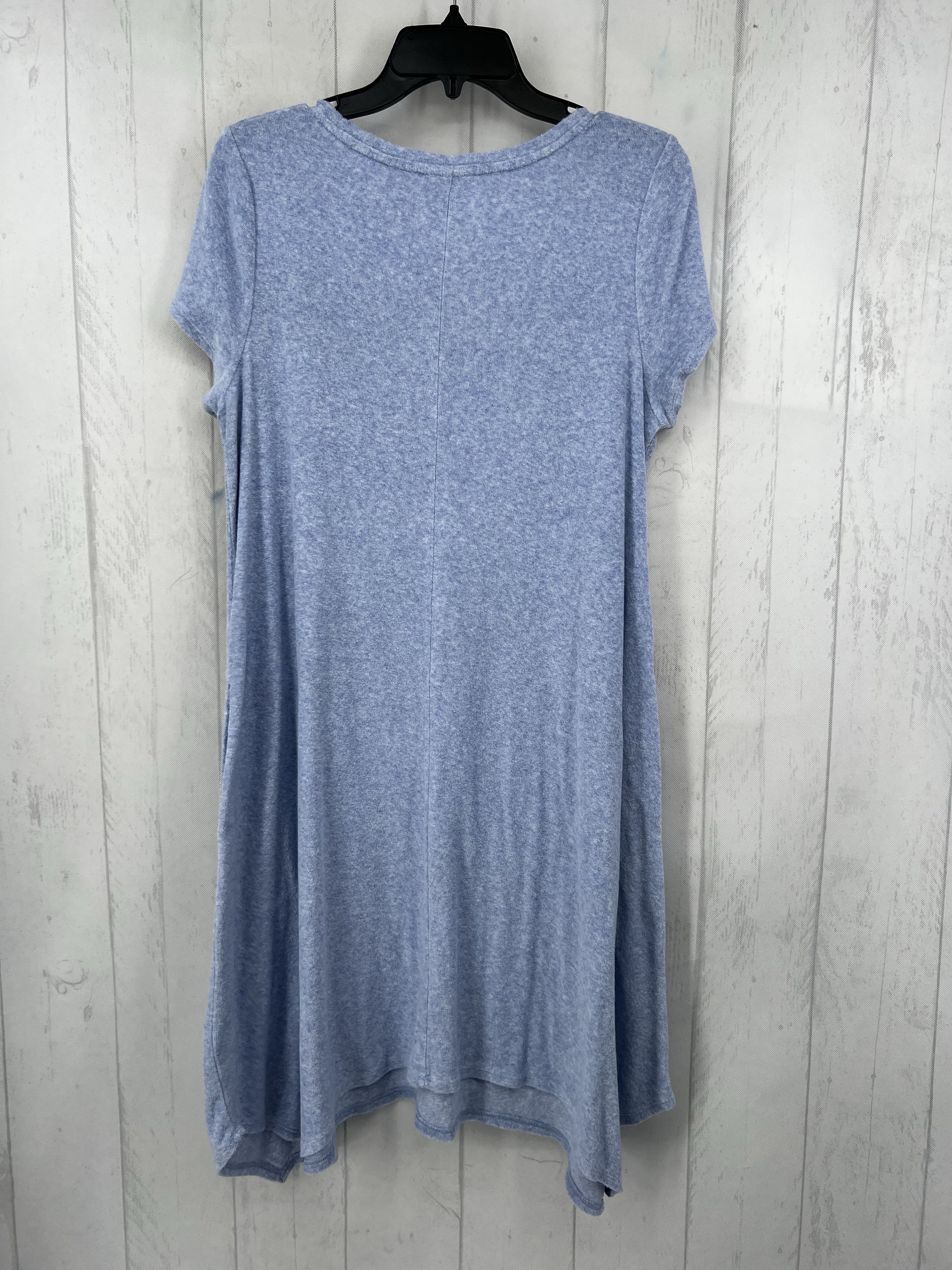 M s/s terry cloth scoop neck dress