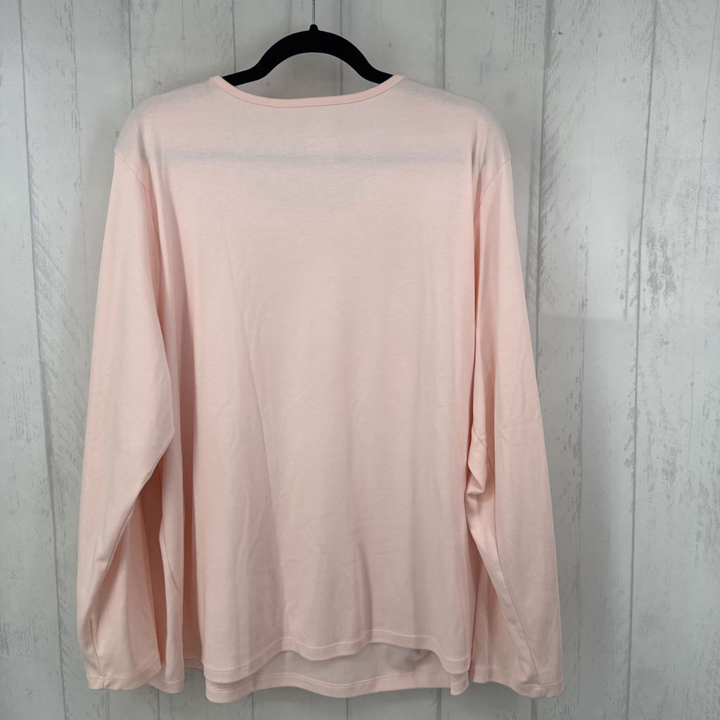 3X round neck l/s tee