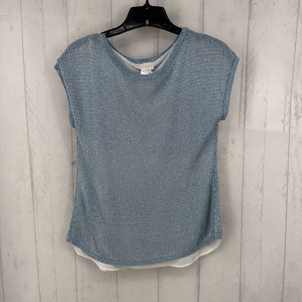 S mesh lined cap slv top