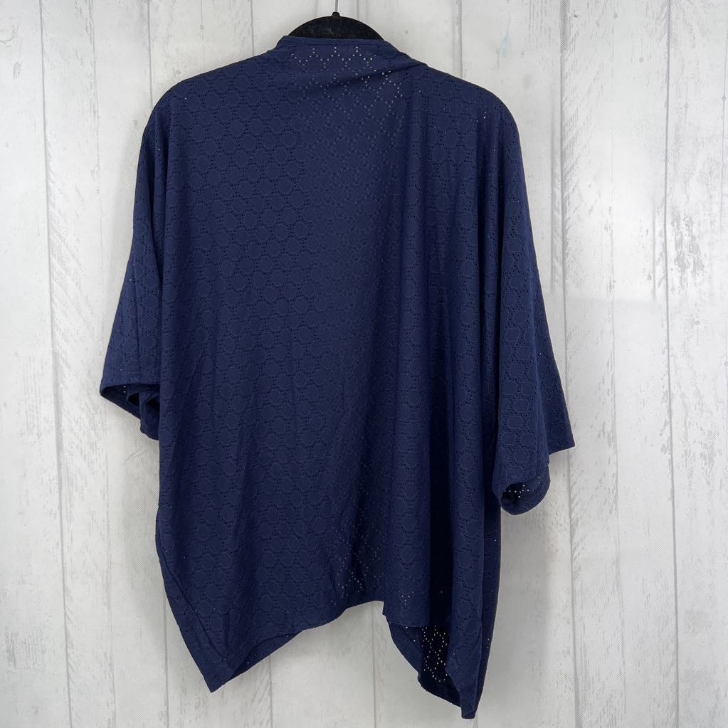 XXL eyelet drop shoulder cardi